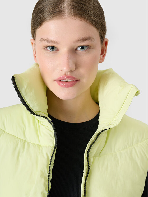 4F 4F Kamizelka MIDSHOP TEXTILE Zielony Oversize