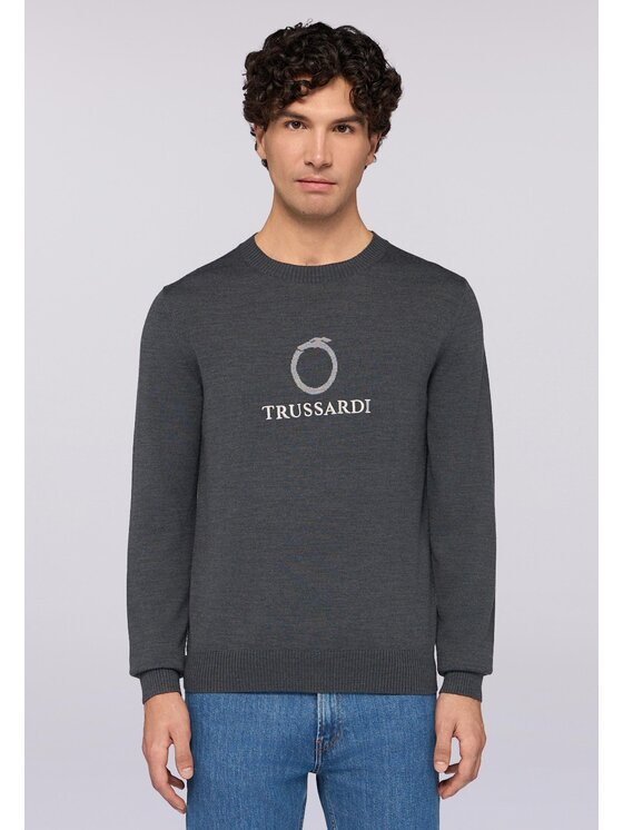 Trussardi Trussardi Kardigan M0358000037N023 Szary Regular Fit
