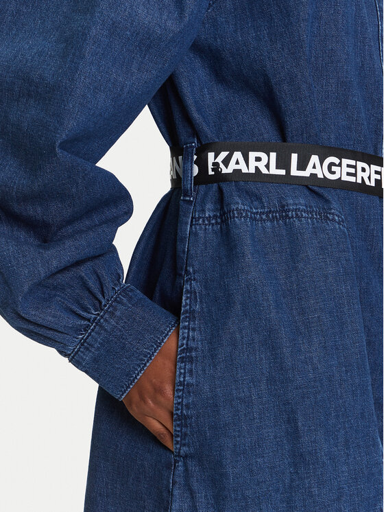 Karl Lagerfeld Jeans Karl Lagerfeld Jeans Sukienka jeansowa A3W13014 Niebieski Regular Fit