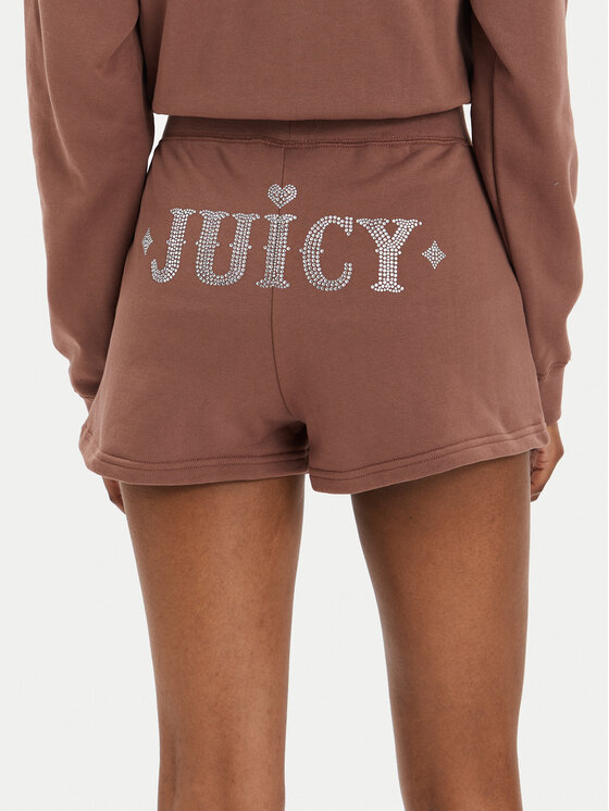 Juicy Couture Juicy Couture Pantaloni scurți sport Sully Rodeo JCBHS223825 Maro Regular Fit