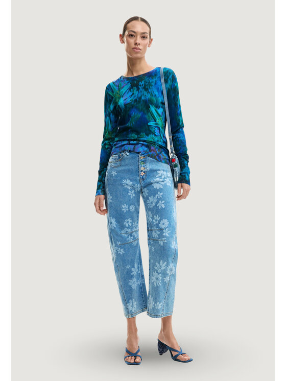 Desigual Desigual Пуловер Suecia 26SWJF36 Син Regular Fit