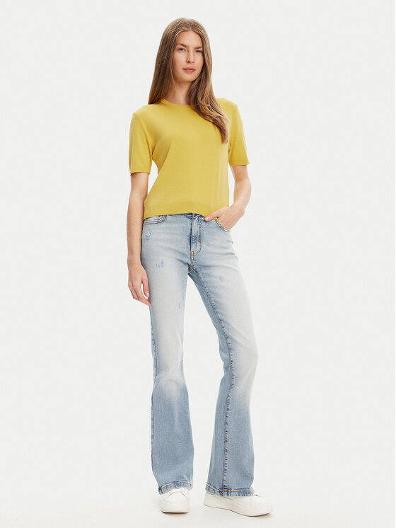 United Colors Of Benetton United Colors Of Benetton Πουλόβερ 1091D10D5 Κίτρινο Relaxed Fit