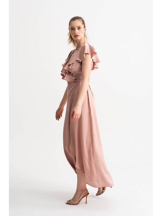 ROSE AVENUE ROSE AVENUE Sukienka koktajlowa S3 Różowy Regular Fit