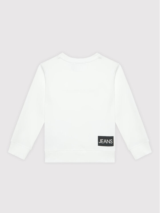 Calvin Klein Jeans Calvin Klein Jeans Felpa Unisex Institutional Logo IU0IU00162 Bianco Regular Fit