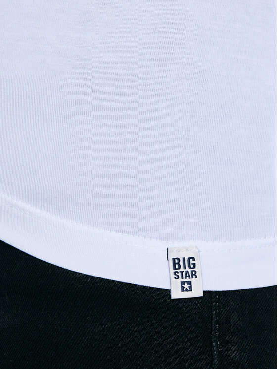 BIG STAR BIG STAR Longsleeve SUPICLASSICALA Biały Slim Fit