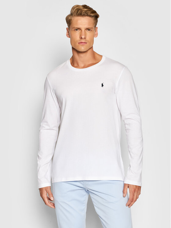 Polo Ralph Lauren S dlhými rukávmi Sle 714844759004 Biela Regular Fit