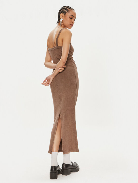ROTATE ROTATE Vasarinė suknelė Vigdis 1124431705 Ruda Slim Fit