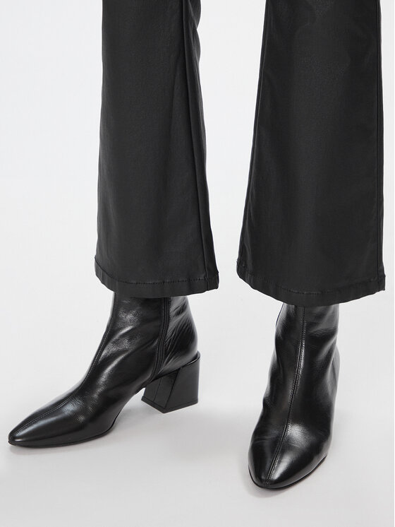 Vero Moda Vero Moda Műbőr nadrág 10300232 Fekete Flared Fit