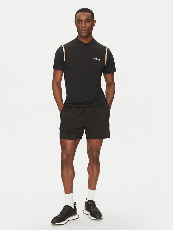 BOSS BOSS Polo majica Pariq 50534347 Črna Slim Fit