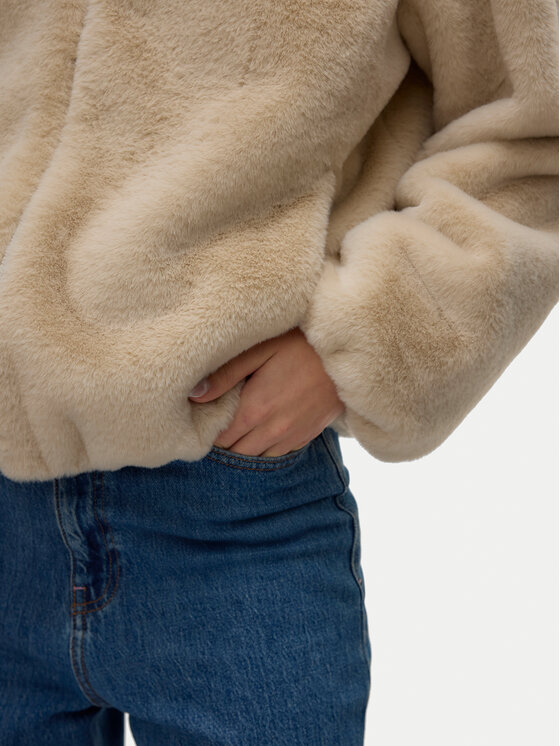 Vero Moda Vero Moda Pelzmantel Sonjaliga 10331291 Beige Regular Fit