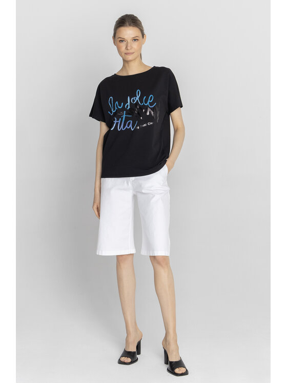Deni Cler Milano Deni Cler Milano T-Shirt T-DC-T211-F2-10-90-1 Czarny Regular Fit