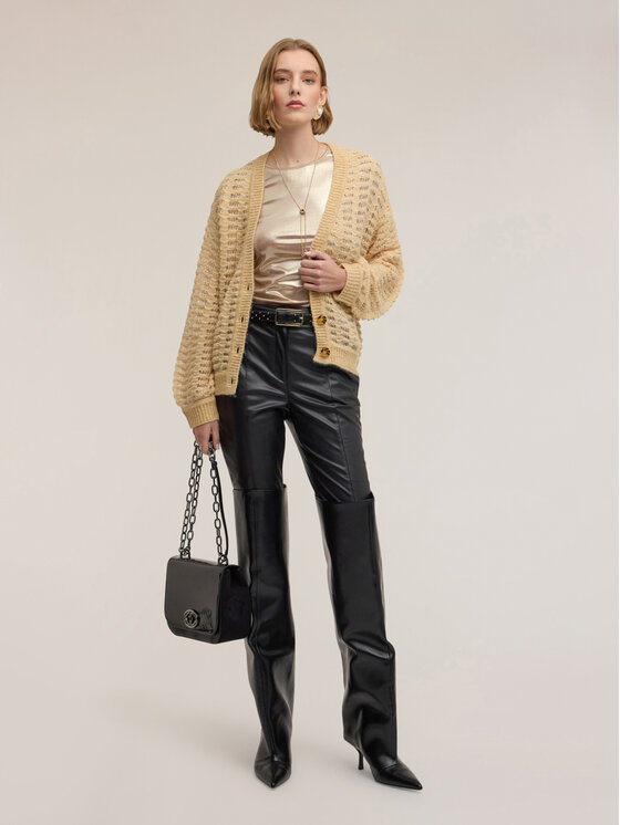 Motivi Motivi Cardigan M533W003636N012 Écru Regular Fit