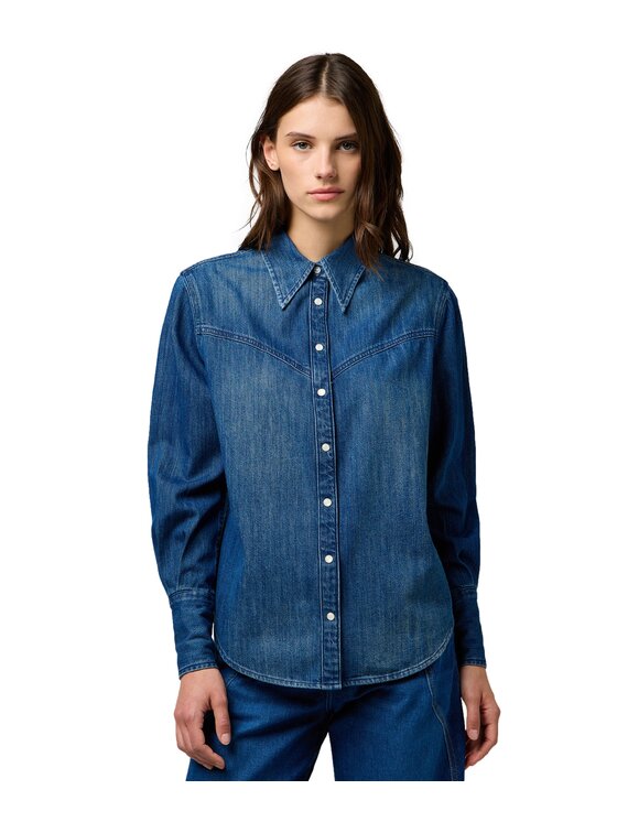 Wrangler Wrangler Koszula jeansowa 112370794 Granatowy Regular Fit