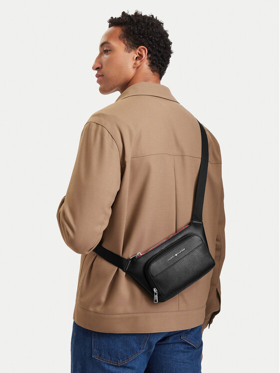 Tommy Hilfiger Torbica oko struka﻿ Th Central Bumbag AM0AM14755 Crna