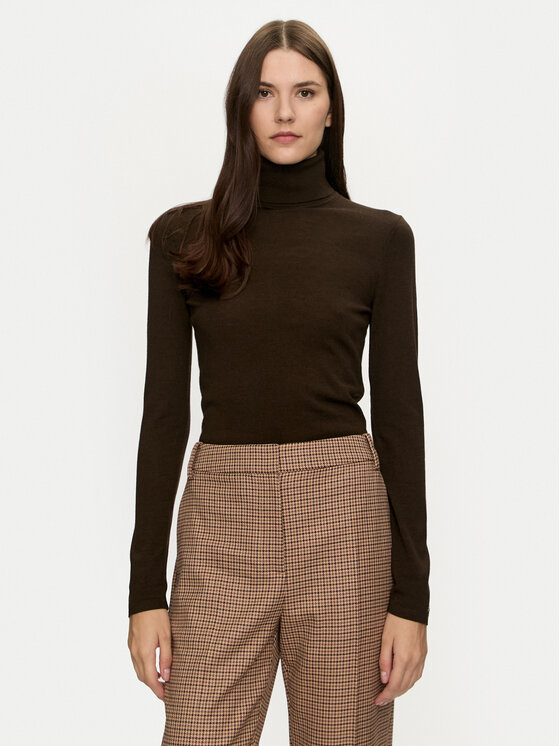 Tommy Hilfiger Tommy Hilfiger Поло WW0WW43098 Кафяв Slim Fit