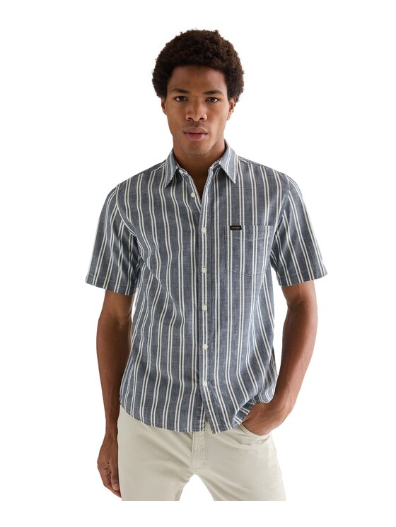 Wrangler Wrangler Koszula 112378121 Niebieski Regular Fit