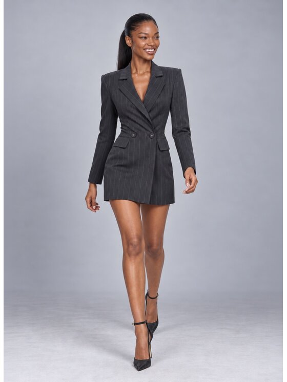 Love Saints Love Saints Marynarka L26WF-3Z-K04 Szary Slim Fit