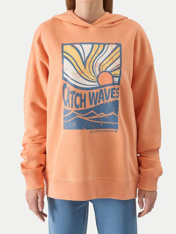 4F 4F Felpa 4FJWSS24TSWSM0935 Arancione Regular Fit