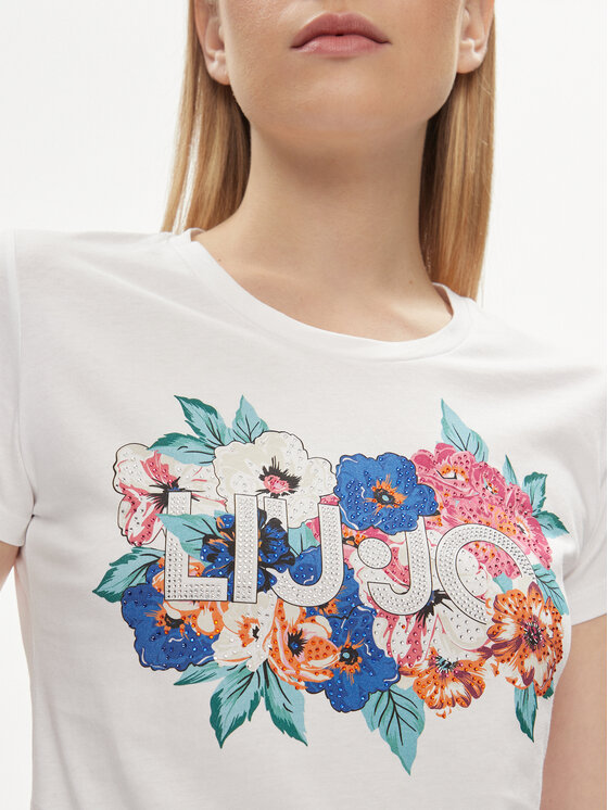 Liu Jo Liu Jo T-krekls MA4340 JS923 Balts Regular Fit