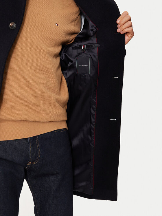 Tommy Hilfiger Tommy Hilfiger Vilnas mētelis MW0MW37956 Tumši zils Regular Fit