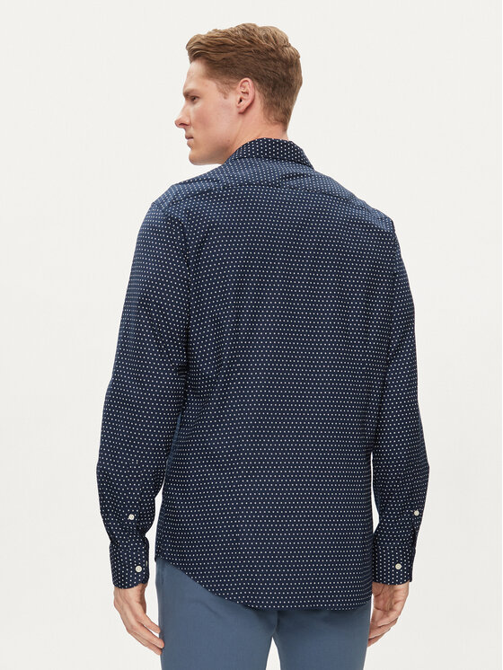Tommy Hilfiger Tommy Hilfiger Πουκάμισο Circle MW0MW34649 Σκούρο μπλε Slim Fit
