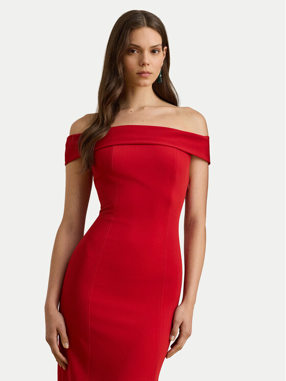 LAUREN RALPH LAUREN LAUREN RALPH LAUREN Sukienka wieczorowa 253982109004 Czerwony Slim Fit