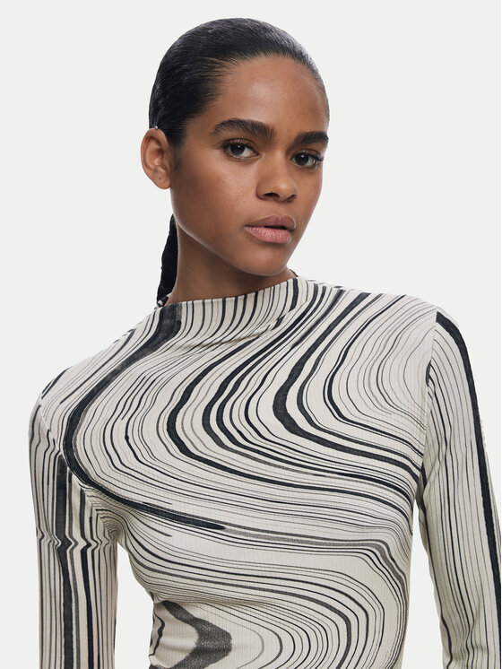 Desigual Desigual Každodenné šaty Chiara 25WWVK35 Béžová Slim Fit
