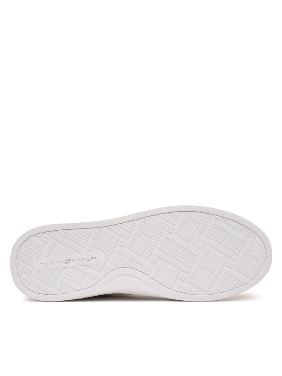 Tommy Hilfiger Tommy Hilfiger Laisvalaikio batai Th Feminine Cupsole Monogram FW0FW09606 Balta