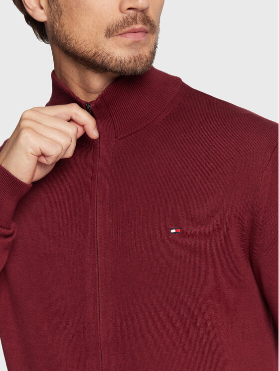 Tommy Hilfiger Tommy Hilfiger Cardigan MW0MW28050 Vișiniu Regular Fit