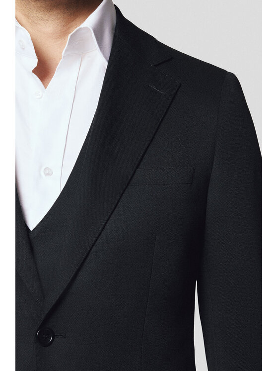 Lancerto Lancerto Marynarka Carbonia MA131125000002 Czarny Slim Fit