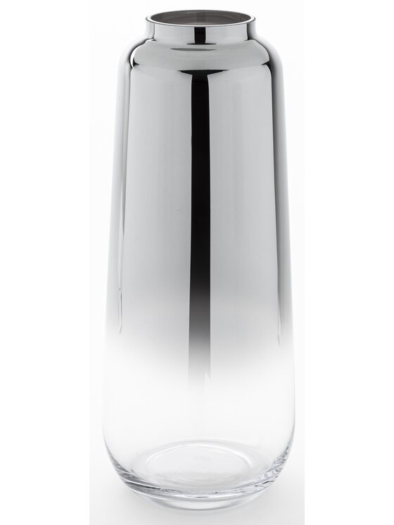 Wazon MIAhome, szklany srebrny 50x20,5 cm ARGENTO