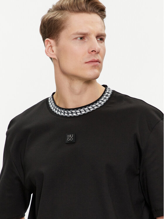 HUGO Hugo Majica 50510035 Črna Relaxed Fit