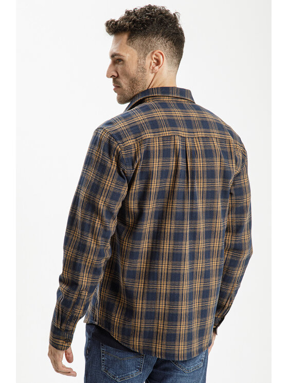 Cross Jeans Cross Jeans Koszula 35573-255 Pomarańczowy Regular Fit