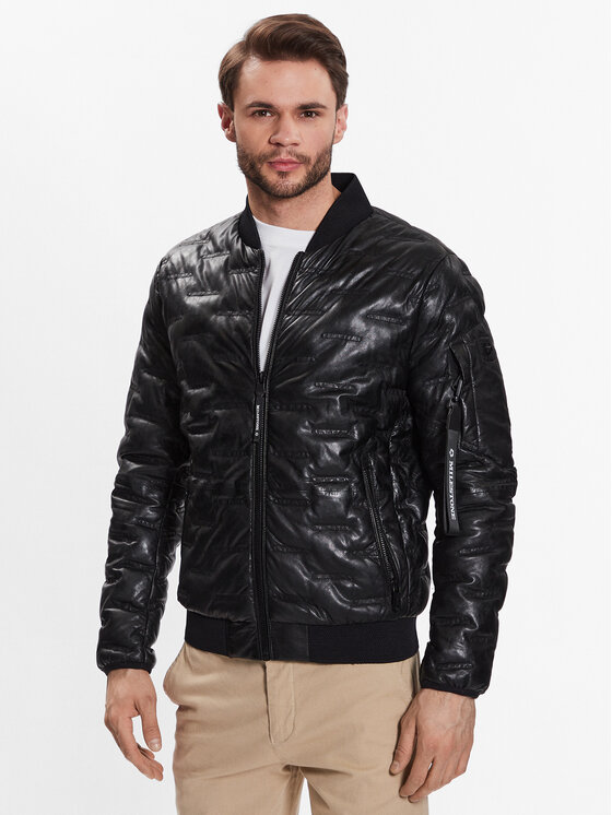 Milestone Milestone Lederjacke 311019 60220 Schwarz Regular Fit