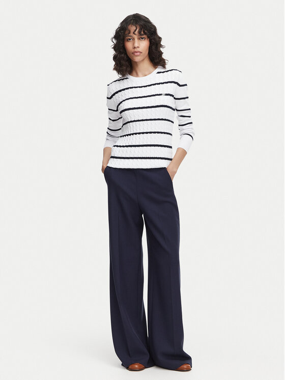 Beverly Hills Polo Club Beverly Hills Polo Club Sveter P-SS26W-M6565 Biela Regular Fit