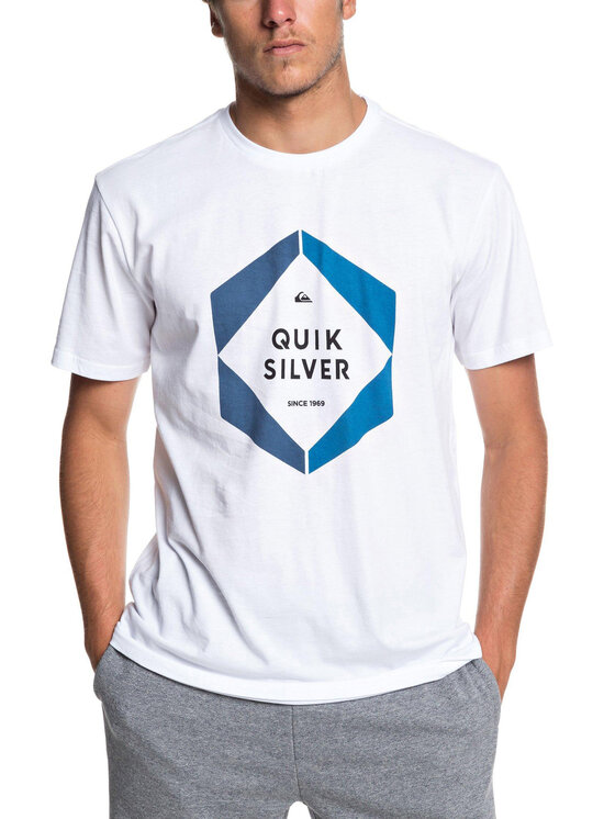 Quiksilver Quiksilver T-Shirt EQYZT05260 Biały Regular Fit
