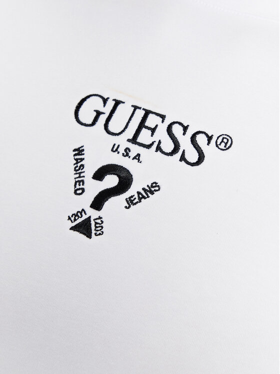 Guess Guess Bluzka Colette V4YI23 KCDH1 Biały Slim Fit