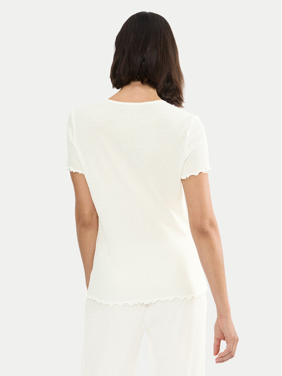 Triumph Triumph Тениска на пижама Mix & Match 10227214 Бял Regular Fit