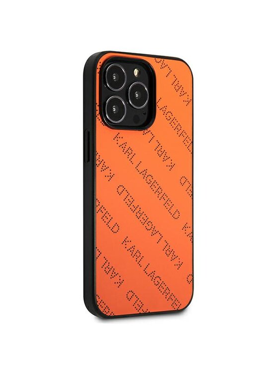 KARL LAGERFELD KARL LAGERFELD Etui na telefon iPhone 13 Pro Pomarańczowy