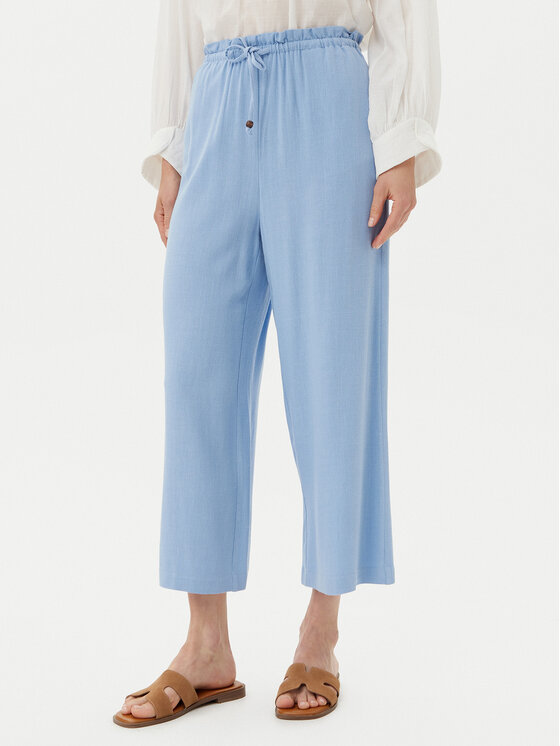 ONLY ONLY Pantaloni din material Solvi 15338672 Albastru Cropped Fit