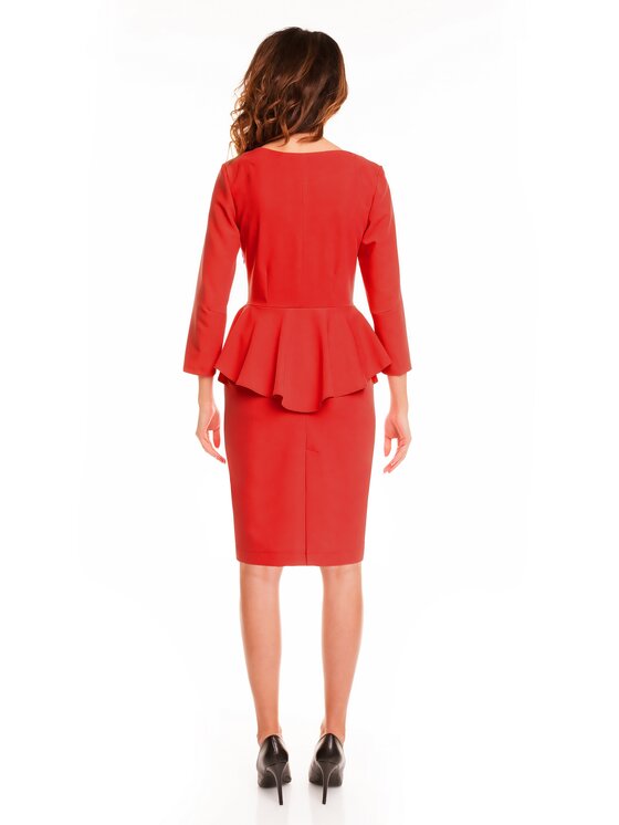 Awama Awama Vestito da giorno A132 Rosso Basic Fit