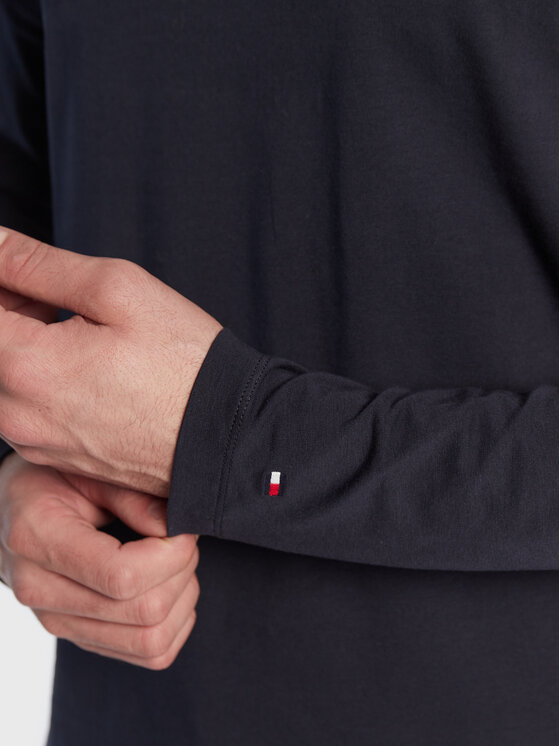 Tommy Hilfiger Tommy Hilfiger Гольф Logo MW0MW28787 Cиній Slim Fit