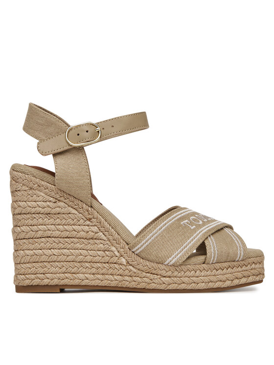 Tommy Hilfiger Tommy Hilfiger Espadrile Tommy Hilfiger Espad High Wedge FW0FW08668 Bej