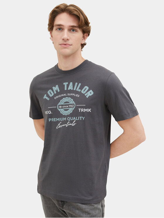 Tom Tailor T-krekls 1037735 Pelēks Regular Fit