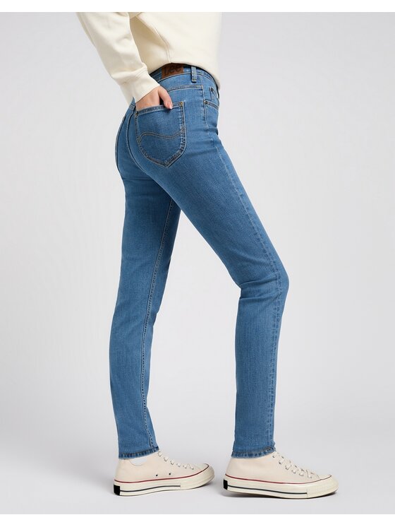 Lee Lee Jeansy Scarlett High Solar Winds Niebieski Skinny Fit
