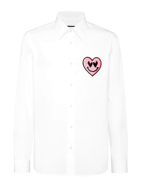 PHILIPP PLEIN PHILIPP PLEIN Koszula 22575 Biały Fitted Fit