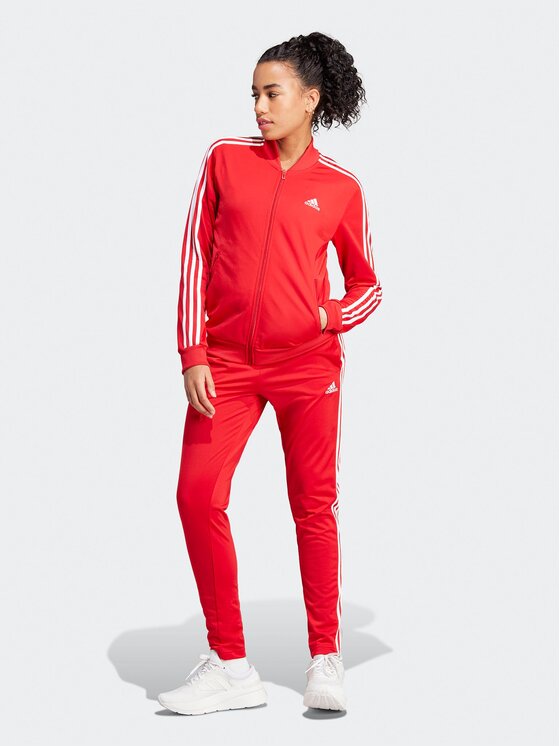 adidas adidas Спортивний костюм Essentials 3-Stripes IJ8784 Червоний Slim Fit
