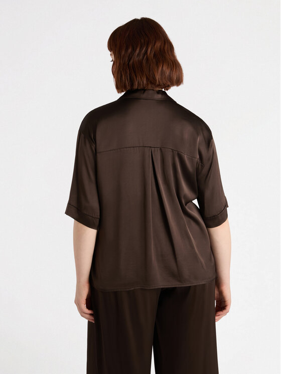 Fiorella Rubino Fiorella Rubino Camicia 5053T001391N022 Marrone Boxy Fit