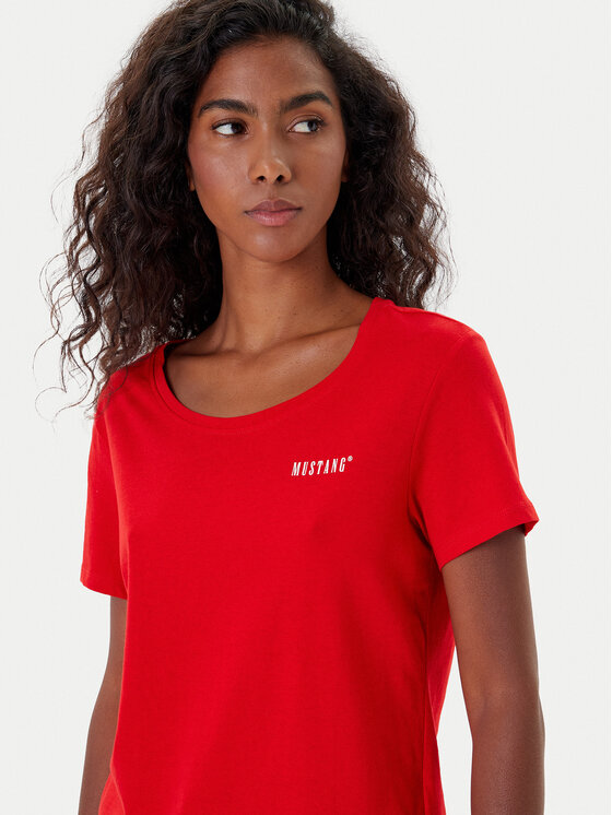 Mustang Mustang T-shirt Alma 1016748 Rosso Regular Fit