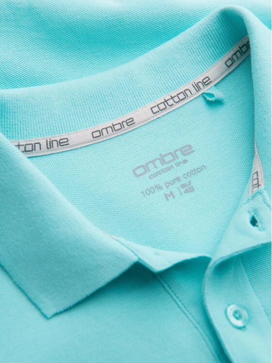 Ombre Ombre Polokošile OM-POBS-0100 Tyrkysová Regular Fit